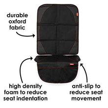 Load image into Gallery viewer, Diono Ultra Mat Pack Full Size Car Seat Protectors For Under Car Seat, Crash Tested With Premium Ultra Thick Padding For Durable, Water Resistant Protection, Includes 3 Mesh Storage Pockets
