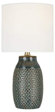 Load image into Gallery viewer, Amazon Brand – Stone &amp; Beam Table Lamp, 18"H, Antique Blue
