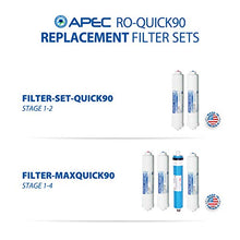 Load image into Gallery viewer, APEC Water Systems RO-QUICK90 Ultimate Supreme Compact Size with Quick Connect Easy Change Filters Undersink Reverse Osmosis System,white
