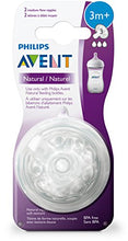 Load image into Gallery viewer, Philips Avent Natural Baby Bottle Nipple, Medium Flow Nipple 3M+, 2pk, SCF653/23

