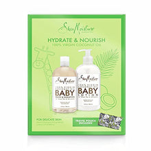 Load image into Gallery viewer, SheaMoisture Baby Gift Set Gift Sets Perfect For New Moms 100% Virgin Coconut Oil Sulfate-Free Wash &amp; Shampoo + Lotion
