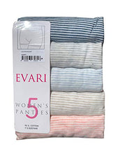 Load image into Gallery viewer, EVARI Women's Boyshort Panties Comfortable Cotton Underwear Pack of 5 (Assorted striped pack of 5, X-Large)
