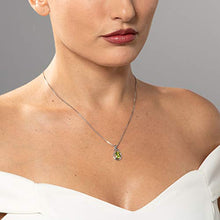 Load image into Gallery viewer, 1.50 Carats Genuine Emerald Cut Peridot Sterling Silver Pendant Necklace
