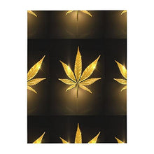 Load image into Gallery viewer, Golden Cannabis Print Rectangle Tablecloth - 54"X72" Inch - Stain &amp; Waterproof &amp; Wrinkle Resistant Washable Polyester Tablecloth, for Buffet Parties, Wedding and Camping
