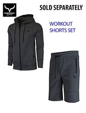 Load image into Gallery viewer, Screenshot SPORTS-A9050 Mens Fleece Athletic Zipper Pockets SweatShorts-H.Charcoal-Small

