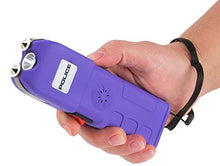 Load image into Gallery viewer, POLICE Stun Gun 928 - Max Voltage Heavy Duty Rechargeable with Siren Alarm LED Flashlight, Purple
