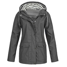 Load image into Gallery viewer, Thenxin Rain Jacket Women's Waterproof Windproof Hooded Outdoor Raincoat Hiking Windbreaker(Gray,XL)
