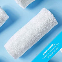 Load image into Gallery viewer, Zeppoli 24-Pack Washcloths | 100% Natural Cotton, 12 x 12 Inches, Commercial Grade Washcloth, Machine Washable Cleaning Rags and Wash Cloths for Bathroom
