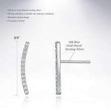 Load image into Gallery viewer, PAVOI 14K Gold Plated Ear Crawler - Cuff Earrings Hypoallergenic Stud Ear Climber Jackets - White
