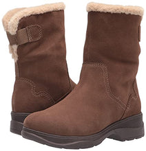Load image into Gallery viewer, Clarks Women's Aveleigh Pull Warmlined Waterproof Fashion Boot, Dark Khaki Waxy Suede, 9

