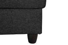 Load image into Gallery viewer, AYCP Fine Furniture Sectional Sofa Couch,L-Shaped Modern Style w/Storage Ottoman 3-Piece for Living Room|Linen Upholstery|(2) Toss Pillows(Right Hand Facing, Black)
