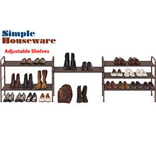 Load image into Gallery viewer, Simple Houseware 3-Tier Shoe Rack Storage Organizer 12-Pair / 20-Pair, Bronze
