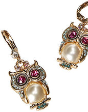 Load image into Gallery viewer, Betsey Johnson Owl Drop Earrings
