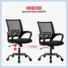 Load image into Gallery viewer, Office Chair Ergonomic Desk Chair Mesh Computer Chair Lumbar Support Modern Executive Adjustable Stool Rolling Swivel Chair for Back Pain, Black
