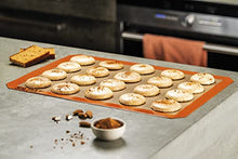 Load image into Gallery viewer, Silpat Perfect Macaron Non-Stick Silicone Baking Mat, 11-5/8" x 16-1/2", Orange
