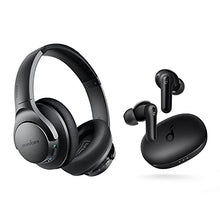 Load image into Gallery viewer, Soundcore by Anker Life P2 Mini True Wireless Earbuds, 10mm Drivers with Big Bass, Custom EQ, Bluetooth 5.2, 32H Playtime, with Life Q20 Active Noise Cancelling Headphones, Hi-Res Sound 40H Playtime
