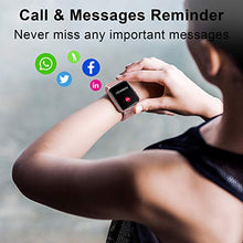 Load image into Gallery viewer, Anbes Health and Fitness Smartwatch with Heart Rate Monitor, Smart Watch for Home Fitness Tracking, Yoga, Exercise Bike, Treadmill Running, Compatible with iPhone and Android Phones for Women Men
