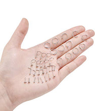 Load image into Gallery viewer, Tornito 20G 36Pcs Stainless Steel L Shaped Nose Ring CZ Nose Stud Retainer Labret Nose Piercing Jewelry (A0：30Pcs, Silver Tone)
