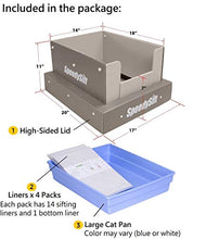 Load image into Gallery viewer, SpeedySift Cat Litter Box with Disposable Sifting Liners, Cats' Favorite Box-Like PP Plastic High Sides, Large

