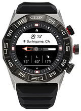 Load image into Gallery viewer, Citizen CZ Smart PQ2 Hybrid Smartwatch with YouQ Wellness app Featuring IBM Watson® AI and NASA Research, Black and White Customizable Display, Bluetooth, HR, Activity Tracker, 18-Day Battery Life
