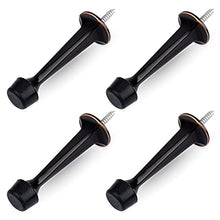 Load image into Gallery viewer, HOMOTEK 4 Pack Heavy Duty Solid Rigid Door Stop with Soft Rubber Tip, Zinc Die Cast Door Stopper Protect Wall &amp; Door, Oil Rubbed Bronze
