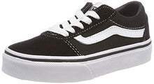 Load image into Gallery viewer, Vans YT Ward Sneaker, Black ((Suede/Canvas) Black/White Iju), 11 US Unisex Little Kid
