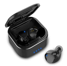 Load image into Gallery viewer, Joyzy True Wireless Earbuds with Bluetooth 5.0 and Portable Charging Case, Built-in Microphone for Hand Free Phone Call, Truly Cordless Small Earphone(Black)
