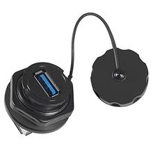 Load image into Gallery viewer, UMLIFE USB 3.0 Connector, 2PCS Electrical USB3.0 Female to Female IP67 Waterproof Connector, Double Head Coupler Adapter, Socket Plug Panel Mount with Waterproof/Dust Cap
