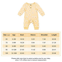 Load image into Gallery viewer, Newborn Baby Flower Romper, Infant Cotton Daisy Print Button One Piece Jumpsuit Fall Winter Outfit Clothes(Beige, 0-3M)
