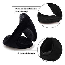 Load image into Gallery viewer, HIG Ear Warmer Unisex Classic Fleece Earmuffs Winter Accessory Outdoor Earmuffs (2 Black)
