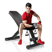 Load image into Gallery viewer, Dripex Adjustable Folding Weight Bench (2020 Upgraded Version), 330lbs Capacity Decline Incline Bench Press Workout Bench for Strength Training Home Gym
