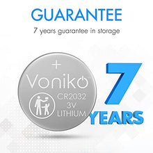 Load image into Gallery viewer, VONIKO 3 Volt CR2032 Battery 6 Pack – Lithium Batteries – 2032 Button Battery Flat – 7 Years Shelf Life
