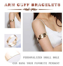Load image into Gallery viewer, Hanpabum Women Gold Tone Choker Necklace and Cuff Bangle Bracelet Jewelry Set Exaggerated Punk Style (A:Gold Tone)
