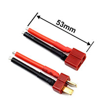 Load image into Gallery viewer, 5 Pairs T Plug Connector Female and Male Deans with 14AWG Silicon Wire for RC Lipo Battery Cable Drone

