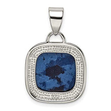Load image into Gallery viewer, Sodalite Stone Pendant in 925 Sterling Silver 24 mm x 20 mm

