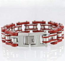 Load image into Gallery viewer, Epinki Bracelet for Men Titanium Stainless Steel Bracelet Fashion Jewelry Bicycle Chain Bracelet 23CM Red
