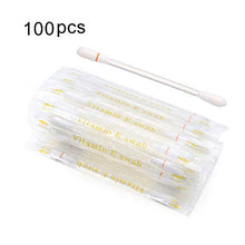 Load image into Gallery viewer, 100 pcs Vitamin E Lips Oil Swabs Stick Disposable VE Cotton Swab Protect Lip Gum Anti-dry Moisture For Use Before Teeth Whitening (100 Pcs)
