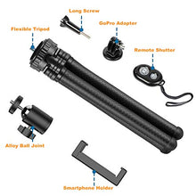 Load image into Gallery viewer, Phone Tripod,Shengsite Portable and Extendable Camera Tripod Stand with Wireless Remote 360°Rotating Adjustable Flexible Cell Phone Tripod Compatible with iPhone, Android Phone, Camera, Sports Camera
