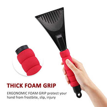 Load image into Gallery viewer, Ice Scraper for Car Windshield with Foam Handle 2 Pack Snow Scraper Heavy-Duty Frost and Snow Removal Tool for Window - No Scratch(2 Pack RED)
