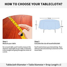 Load image into Gallery viewer, Romanstile Round Waterproof Tablecloth Stain Resistant and Wrinkle Free Table Cloths for Kitchen Dining/Party/Wedding Indoor and Outdoor Use Washable Polyester Table Cover (Light Brown, 70 inch)
