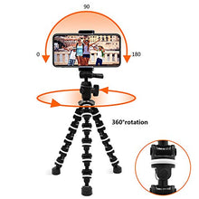 Load image into Gallery viewer, Phone Tripod, Linkcool Octopus Phone Tripod Portable and Adjustable Tripod Stand Holder with Universal Clip and Bluetooth Remote Compatible with Most Smartphones, GoPros, and Digital Cameras
