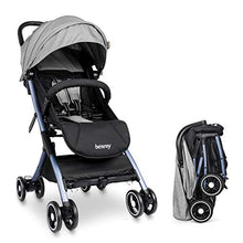 Load image into Gallery viewer, besrey Baby Stroller Lightweight Easy Fold Compact Travel Stroller for Airplane Kids pram with Reclining Seat for Baby Sleep - Gray
