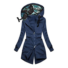 Load image into Gallery viewer, Aniywn Women's Soft Fleece Comfortable Jacket High Neck Casual Solid Basic Lightweight Full Zip Pocket Hoodie Sweatshirts Navy
