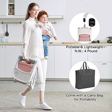 Load image into Gallery viewer, Toddler Booster Seat for Dining Table, Portable High Chair Travel Booster Seat with Aluminum Frame, Soft Knitted Cushion and Adjustable Height&amp;Tray, Easy to Clean(Pink)
