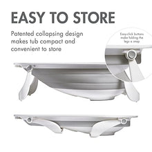 Load image into Gallery viewer, Boon Naked 2-Position Collapsible Baby Bathtub, Recline or Sit Up for Infants and Toddlers - Gray
