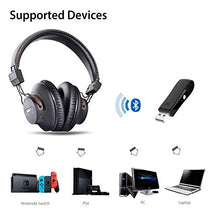 Load image into Gallery viewer, Avantree DG59M &amp; HS102 - Wireless Gaming Headphones Set w/Detachable Boom Mic and Bluetooth USB Audio Dongle &amp; Silicone Headphone Stand Hanger with Cable Holder
