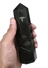 Load image into Gallery viewer, Large Nuummite Crystal Towers ~ Natural Healing Crystal Point Obelisk for Reiki Healing and Crystal Grid (5.5" to 6" INCH)
