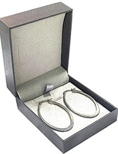Load image into Gallery viewer, Stainless Steel Gold Thin and Flat Big Large Oval Spring loaded Hoop Earrings-Silver
