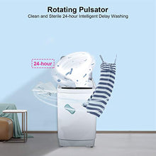 Load image into Gallery viewer, MOOSOO Full-Automatic Washing Machine Portable Compact 1.38 Cu.ft Laundry Washer Spin with Drain Pump,8 Programs 3 Water Level/Temp,24h Smart Delay,10 Lbs Capacity for Apartment, Dorm, RV and Camping
