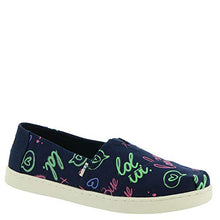 Load image into Gallery viewer, TOMS Kids Girl's Alpargata (Little Kid/Big Kid) Navy Electric Love Print/Glow in The Dark 4 Big Kid
